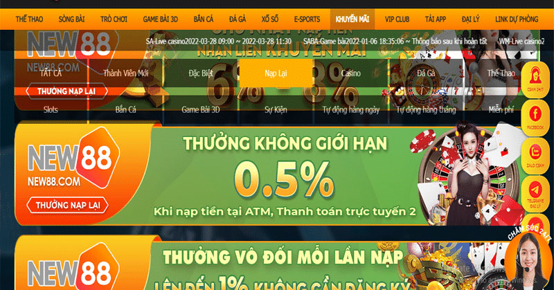 Thưởng không giới hạn 0,5%