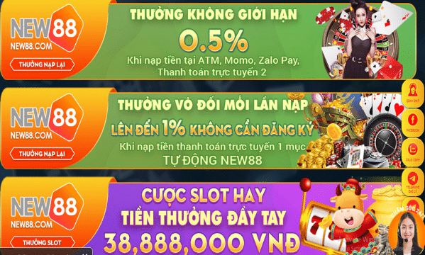 Thưởng không giới hạn 0,5% khi nạp tiền