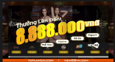 Giải trí New88 thưởng lên đến 8.888.000vnđ