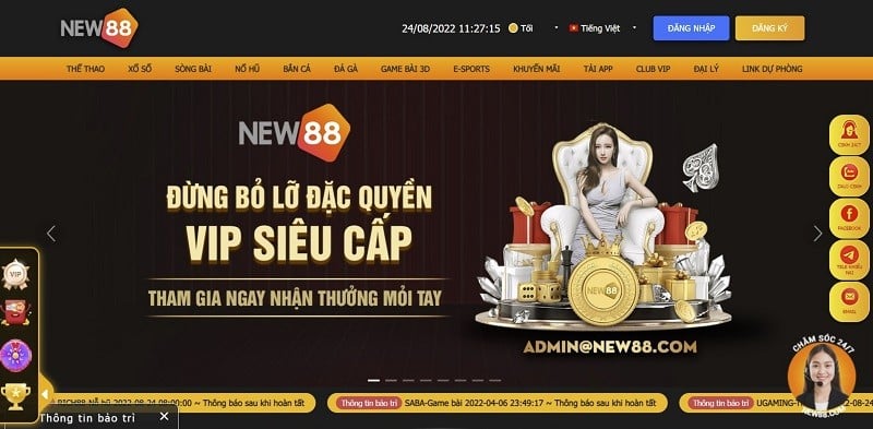 Đừng bỏ lỡ giao diện ấn tượng của New88 Club